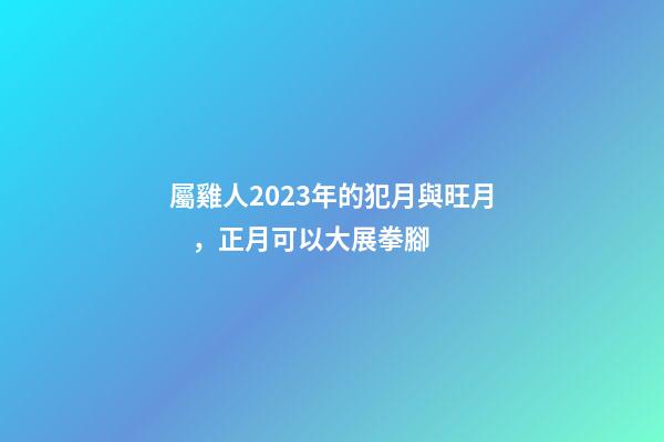 屬雞人2023年的犯月與旺月，正月可以大展拳腳